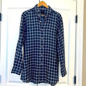 Hugo Boss Tailored Slim Fit 100% Linen‎ Shirt Men's XL